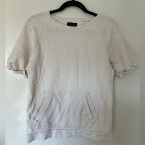 Zara Man Cream Short Sleeve Sweatshirt Tee